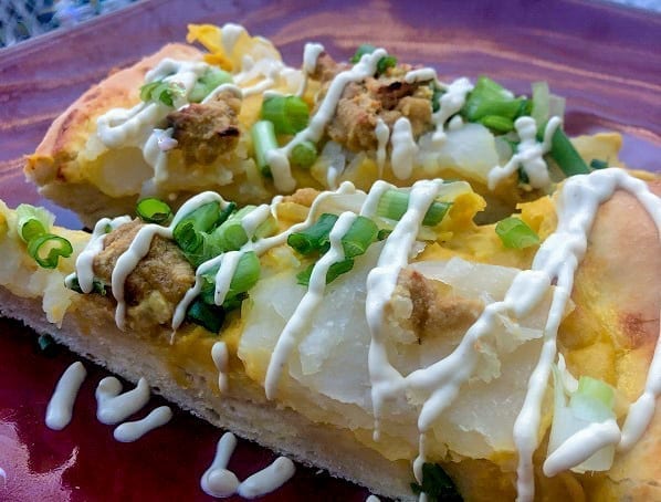 Vegan Perogy Pizza: One thing I May Make Each Day