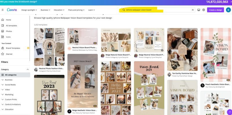 How To Make A Imaginative and prescient Board For Your iPhone’s Wallpaper With Canva