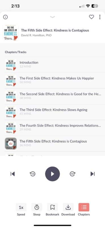 My Evaluation Of The 5 Aspect Results of Kindness By David Hamilton