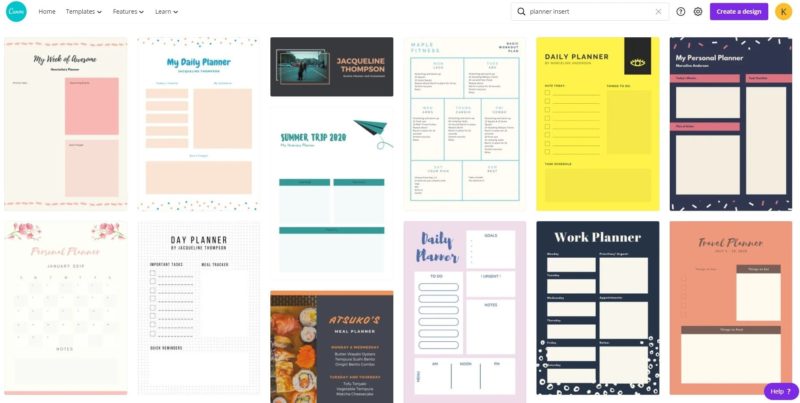 Utilizing Canva To Create Some Planner Inserts For My Completely happy Planner